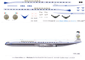 1/144 Scale Decal Mexicana Comet 4C