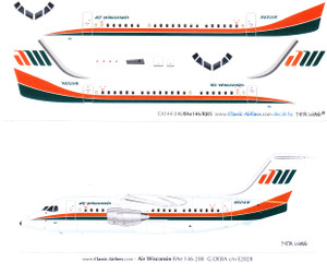 1/144 Scale Decal Air Wisconsin BAe-146