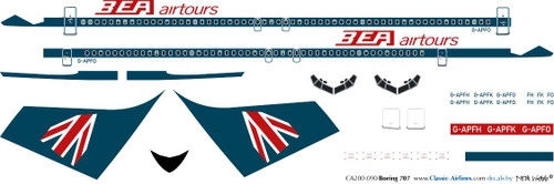 1/200 Scale Decal BEA Airtours 707