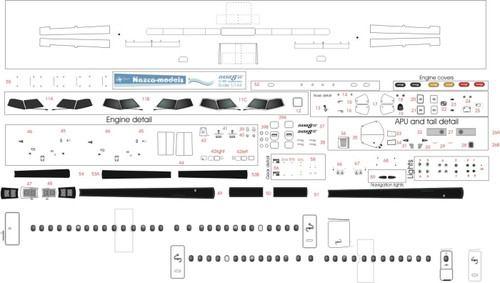 1/144 Scale Decal Detail Sheet Dash-8-400