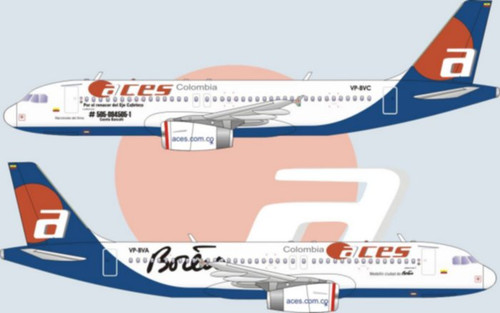 1/144 Scale Decal Aces Columbia Eje Cafetero Livery