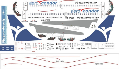 1/144 Scale Decal Aero Condor 737-200