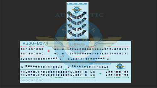 1/144 Scale Decal Lifelike Cockpit / Windows / Doors A300-B2/4