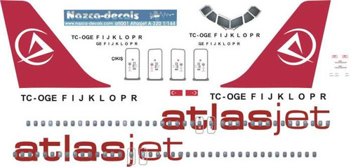 1/144 Scale Decal AtlasJet A-320