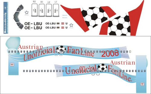 1/144 Scale Decal Austrian Airlines A-320 Football Livery