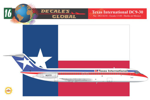1/144 Scale Decal Texas International DC-9