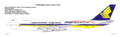 Singapore Airlines A300-B4 未組立キット www.JetCollector.com: Singapore Airlines A300 w/stand 9V-STG