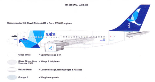 1/144 Scale Decal SATA A310-300