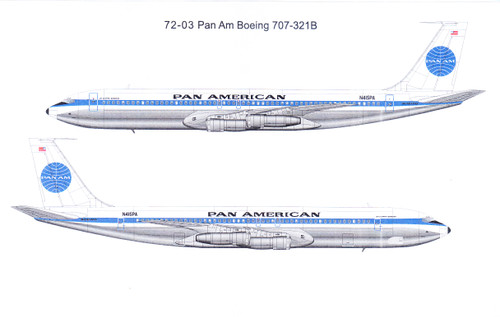 1/72 Scale Decal Pan Am Boeing 707-321B