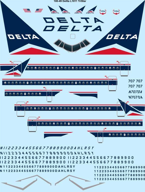 1/100 Scale Decal Delta TriStar