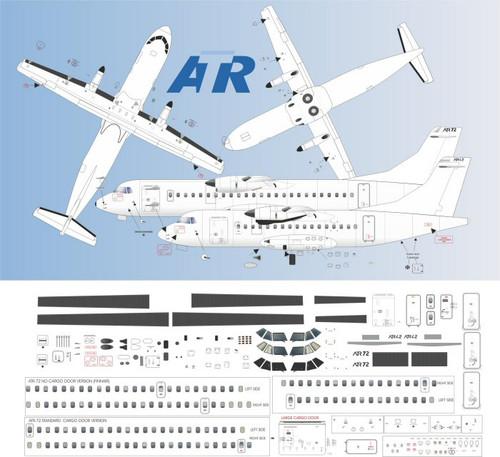 1/144 Scale Decal Detail Sheet ATR-42 / 72