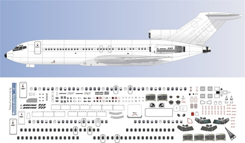 1/200 Scale Decal Detail Sheet 727-100