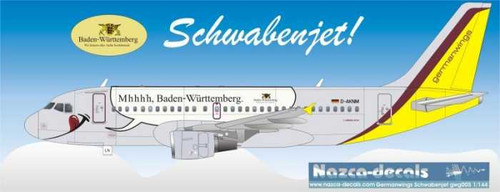 1/144 Scale Decal Germanwings A-319 Schwaben-Flieger