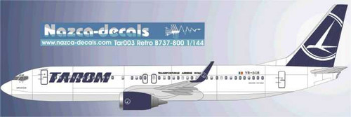 1/144 Scale Decal Tarom 737-800