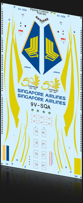 1/200 Scale Decal Singapore 777 50th Anniversary