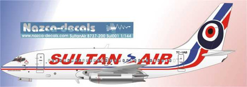 1/144 Scale Decal Sultan Air 737-200