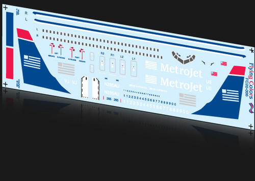 1/200 Scale Decal MetroJet 737-200