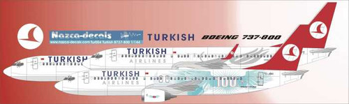 1/144 Scale Decal Turkish Airlines 737-800