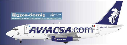 1/144 Scale Decal Aviacsa 737-200