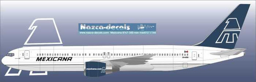 1/144 Scale Decal Mexicana 767-300