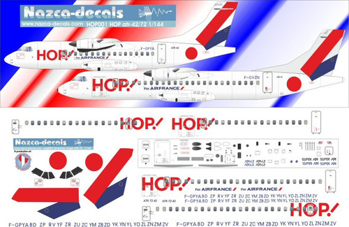 1/144 Scale Decal Air France HOP ATR 42 / 72