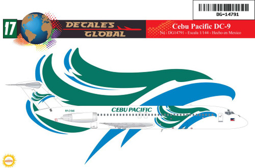 1/144 Scale Decal Cebu Pacific DC9-30