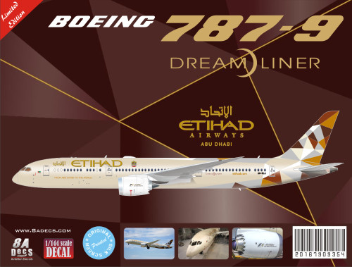 1/144 Scale Decal Etihad 787-9