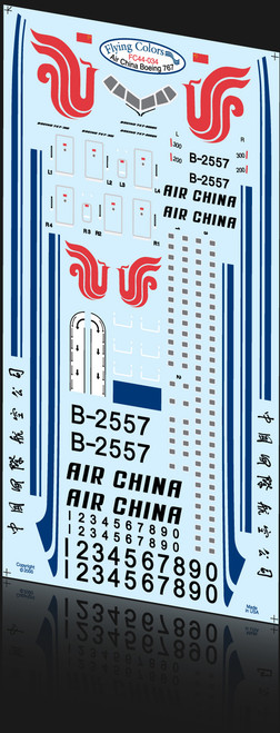 1/144 Scale Decal Air China 767