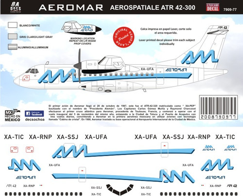 1/144 Scale Decal Aeromar ATR-42