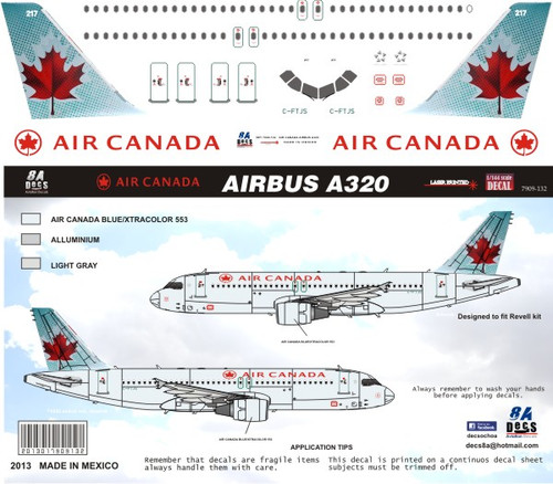 1/144 Scale Decal Air Canada A-320