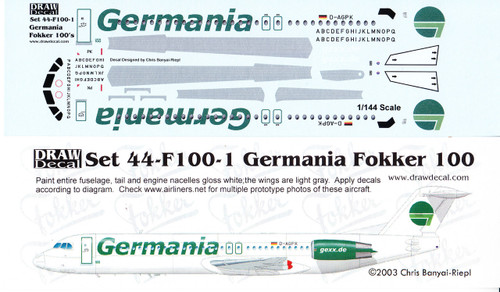 1/144 Scale Decal Germania F-100