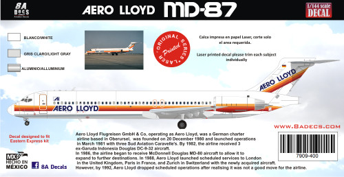 1/144 Scale Decal Aero Lloyd MD-87