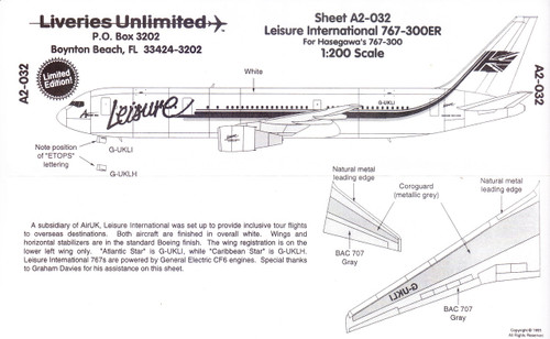 1/200 Scale Decal Virgin Atlantic 747