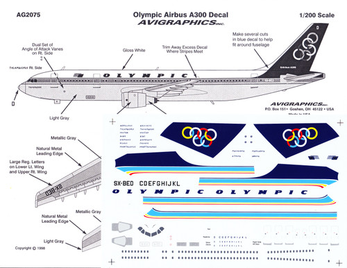 1/200 Scale Decal Olympic A-300