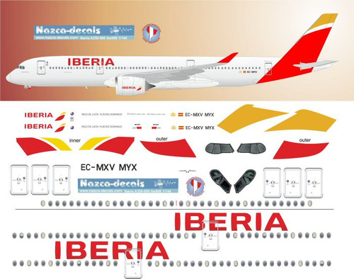 1/144 Scale Decal Iberia A350-900