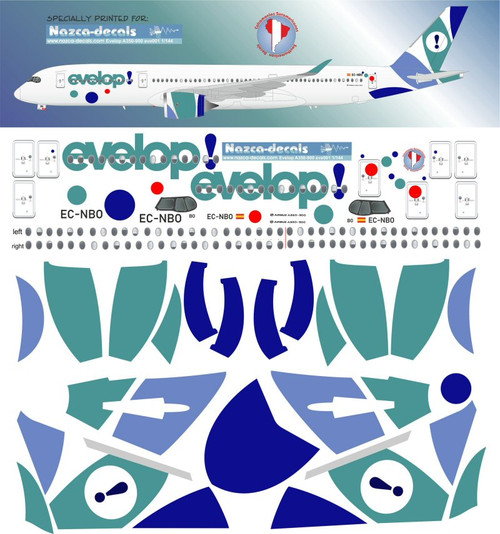 1/144 Scale Decal Evlope! A-350-900