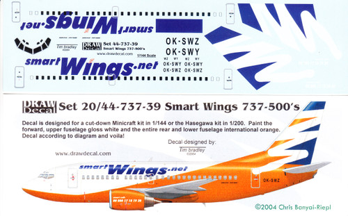 1/144 Scale Decal Smartwings 737-500