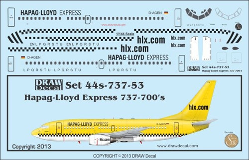 1/144 Scale Decal Hapag-Lloyd Express 737-700