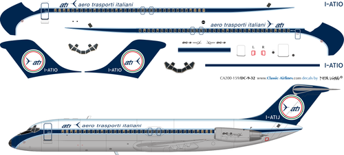 1/200 Scale Decal ATI DC9-30