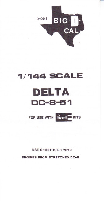 1/144 Scale Decal Delta DC8-51