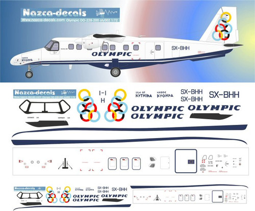 1/72 Scale Decal Olympic Airways DO-228