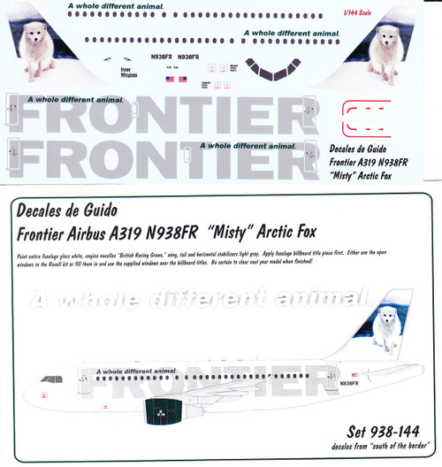 1/144 Scale Decal Frontier A-319 Arctic Fox