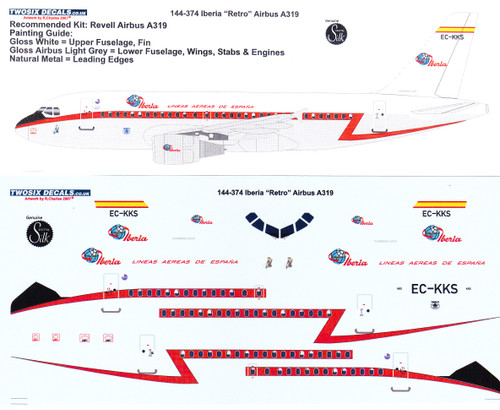 1/144 Scale Decal Iberia A-319 Retro