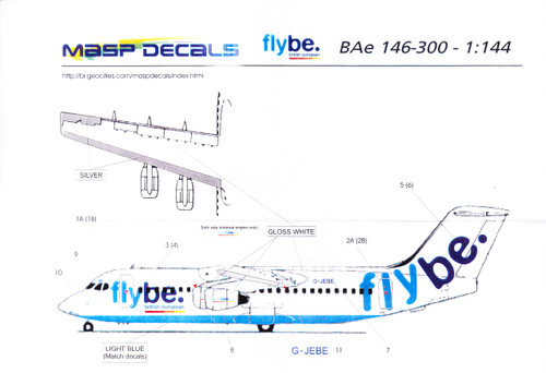 1/144 Scale Decal flybe BAe146-300