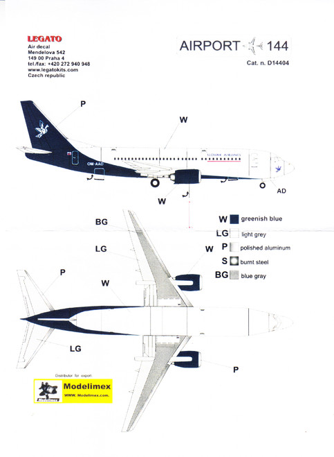 1/144 Scale Decal Slovak Airlines 737-300