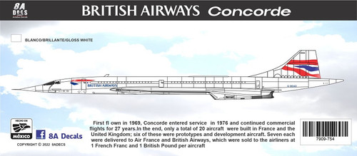 1/144 Scale Decal British Airways Concorde