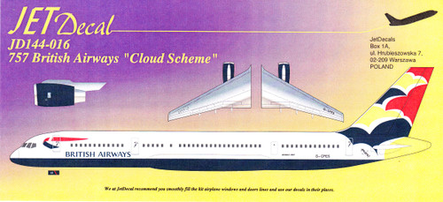 1/144 Scale Decal British Airways 757-200 Cloud Scheme