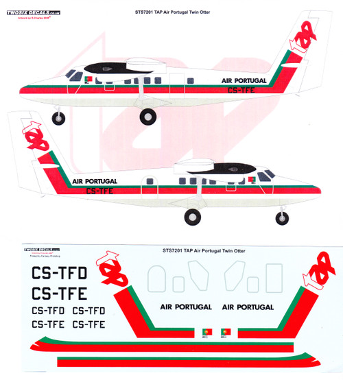 1/72 Scale Decal TAP Portugal Twin Otter