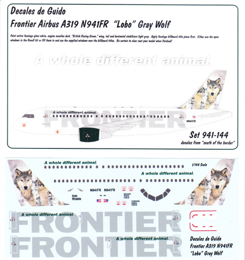 1/144 Scale Decal Frontier A-319 Lobo the Grey Wolf