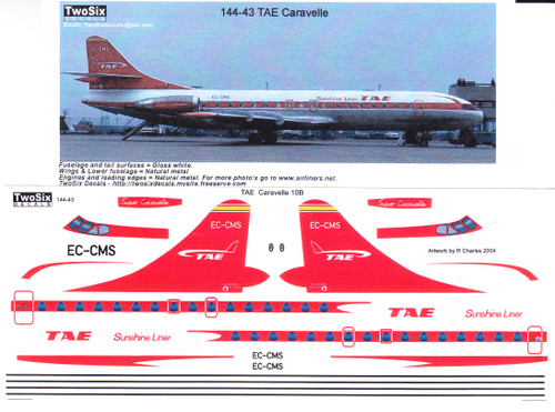 1/144 Scale Decal TAE Caravelle
